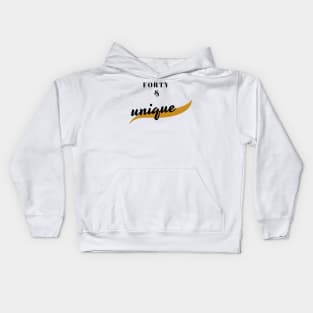 forty and unique Kids Hoodie